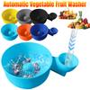 Automatic Vegetable Fruit Washer Portable Fruit Wash Bowl Washing Spinner BPA-free Cleaning Basket Home Kitchen Outdoor Picnic