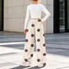 Mädchen Flanellhose mit Polka-Dot-Print Warm Lockerer Schnitt für Herbst und Winter Freizeitkleidung
