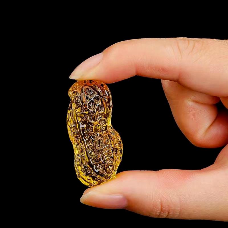 4Cm 1Pcs Crystal Peanut Ornament Multi-Color Optional Peanut Ornament Gift For Friends