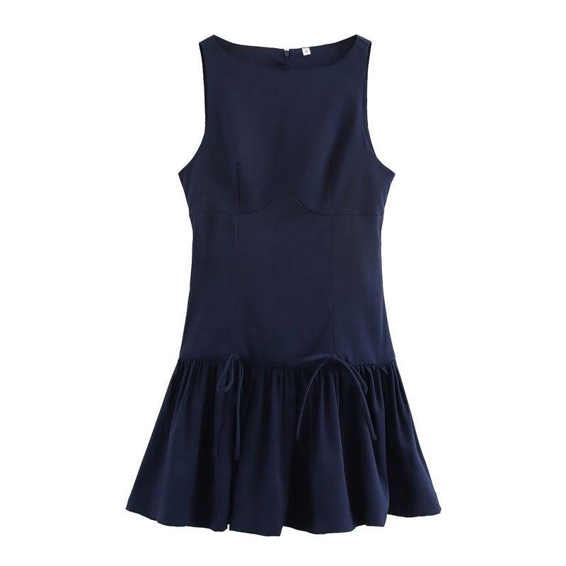 Jnleaog Autumn New Women's Clothing Fashion Style French Style Design Fashion All-Match Bowknot Decoration Dress