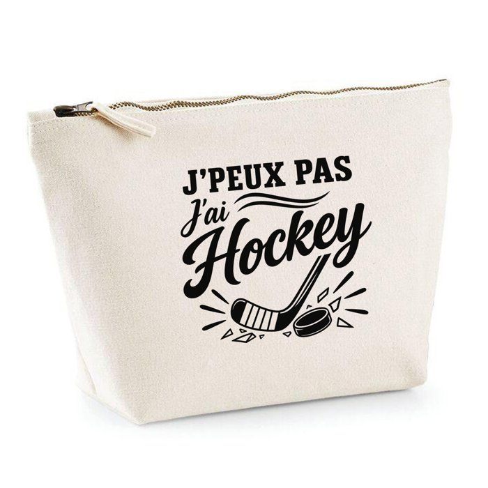 Trousse de toilette - PLANETEE - J'peux pas minimaliste - Beige - 100% coton - 3 L (zip métal)