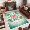 Landscape Theme Crystal Velvet Floor Rug Personalized Custom Name Text Warm Carpet Home Decoration
