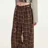 UNIFREE Women's Plaid Loose Fit Cargo Pants