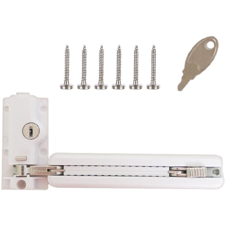 

Childproof Security Device Multiple Position Installable Patioes Door Defender Keyed Locking Mechanism for Sliding Glass 1