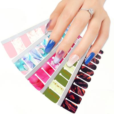 New Marble Nail Stickers, Colored Gold and Silver Laser 20 Nail Stickers, Luminous Nail Stickers, Transparent Nail Stickers