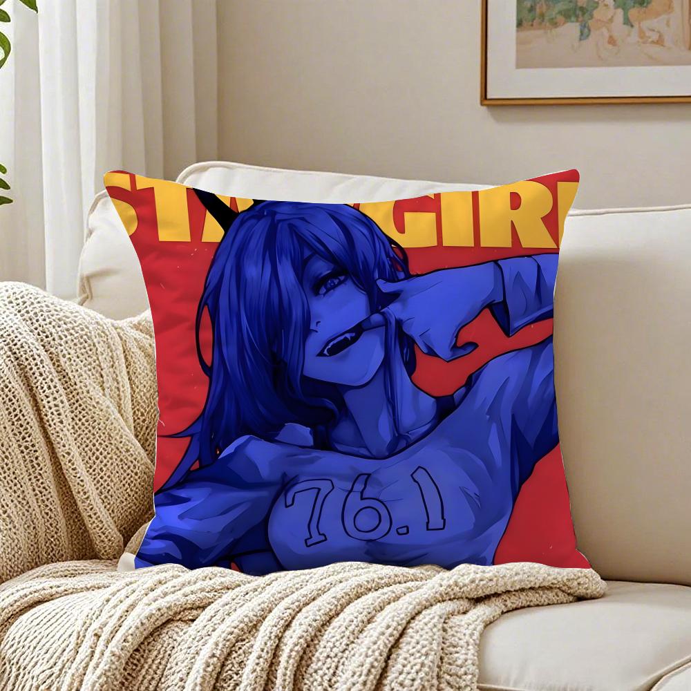 anime violent CChainsaw MMan Cushion Cover Pillowcase Antidustmite living Room Sofa Decor Cushion Room