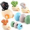 Wind-up Dinosaur Egg Toy Movable Mouth Clockwork Dino Toy with 3 Magnetic Eggs Toddlers Inertial Drive Cartoon Dinosaur Car Toy