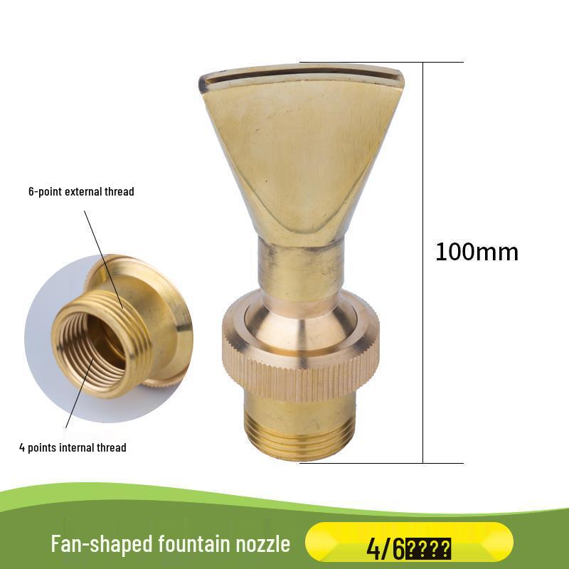 Fan-Shaped Pure Copper Nozzle for Multi-Layer Musical Fountain and Garden Pool