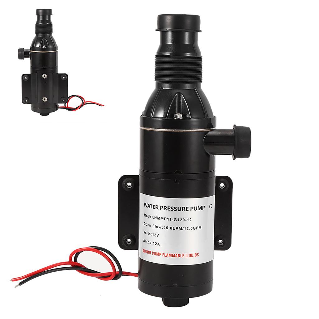 12V 45LPM 12GPM Waste Water Pump Self Priming Low Noise for Marine Boat RV Toilet Agricultural