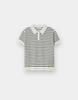 GIORDANO Striped Polo Neck Short Sleeve Knit Sweater (12Gg) 356524 [3Color]