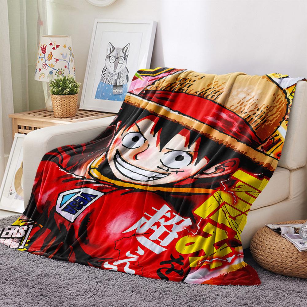 1pz Una Pezzo Monkey D Luffy Coperta in Flanella Fantasia Adatta a Tutte le Stagioni per Arredamento Casa Calore e Comfort Regali Regalo Festivo