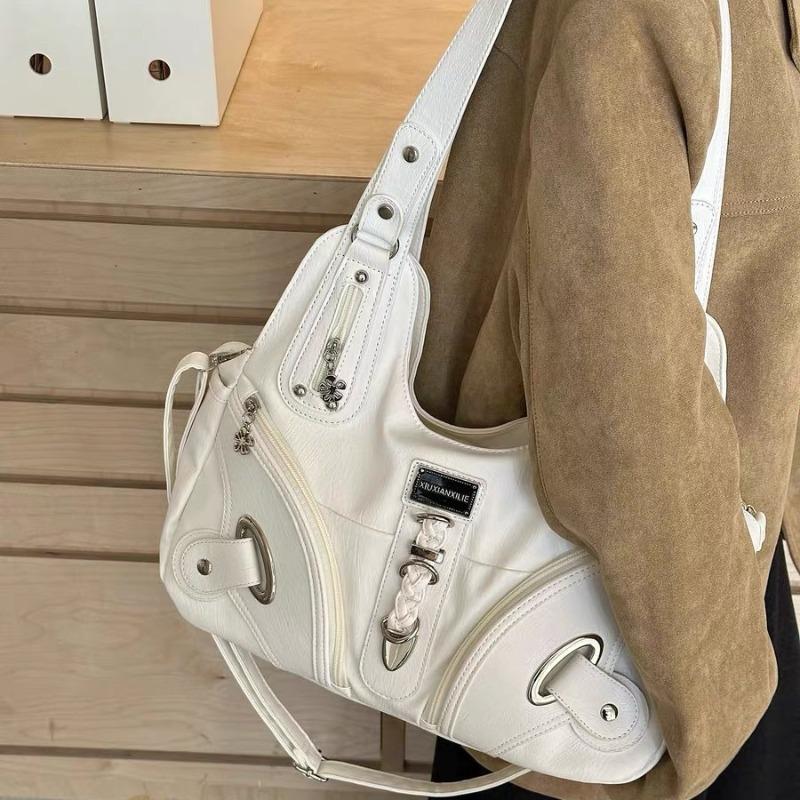 YK Hottie Locomotive Wind Shoulder Underarm Bag Niche Wasteland Maillard Vintage Large Capacity Commuter Tote Women's Bag