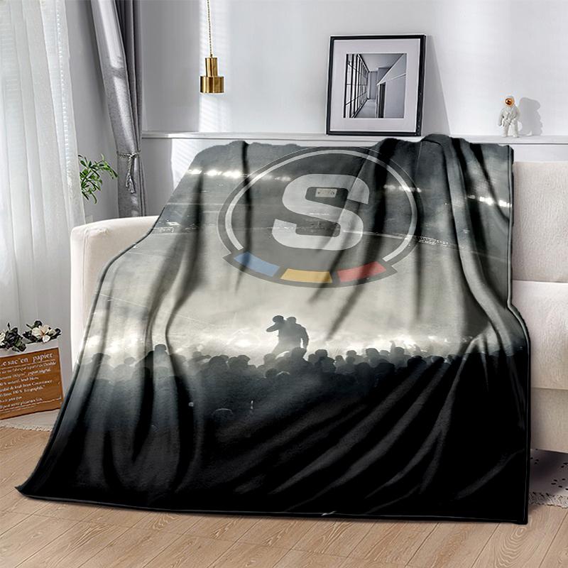 AC Sparta Praha Flanelldecke Weiche Ganzjahres-Kuscheldecke, Design für Camping, Autoreisen, Wandern, Sofa, Bett, Büro Perfektes Geschenk für Partys
