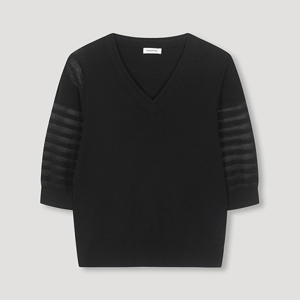 

She S miSS Объемный рукав Прозрачный трикотаж SSkpon21120 Bk blacks/66