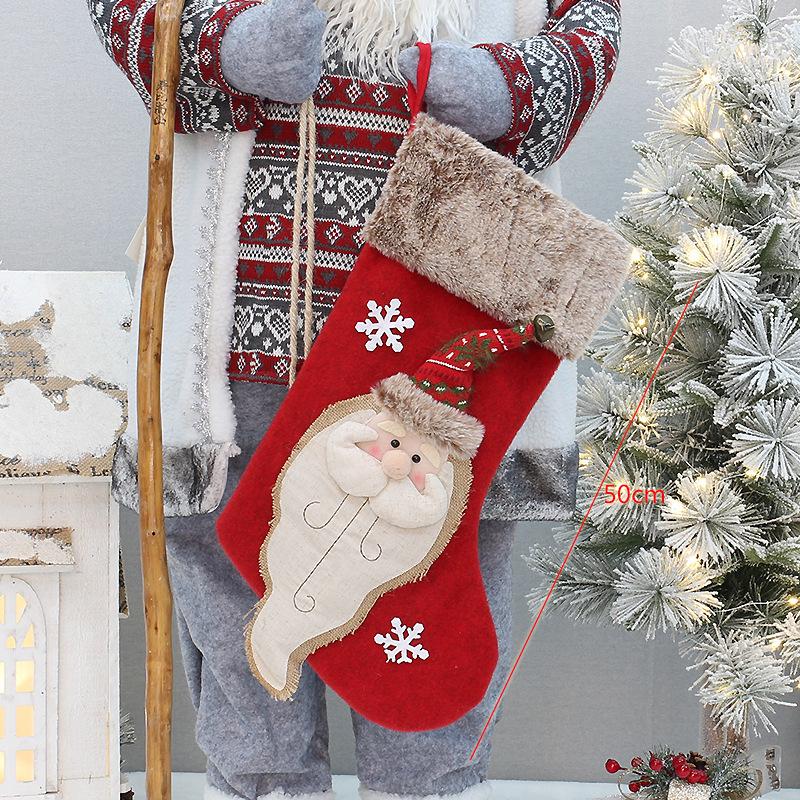 Christmas stockings large plush socks gift socks candy socks christmas eve gift bag christmas pendant decorations