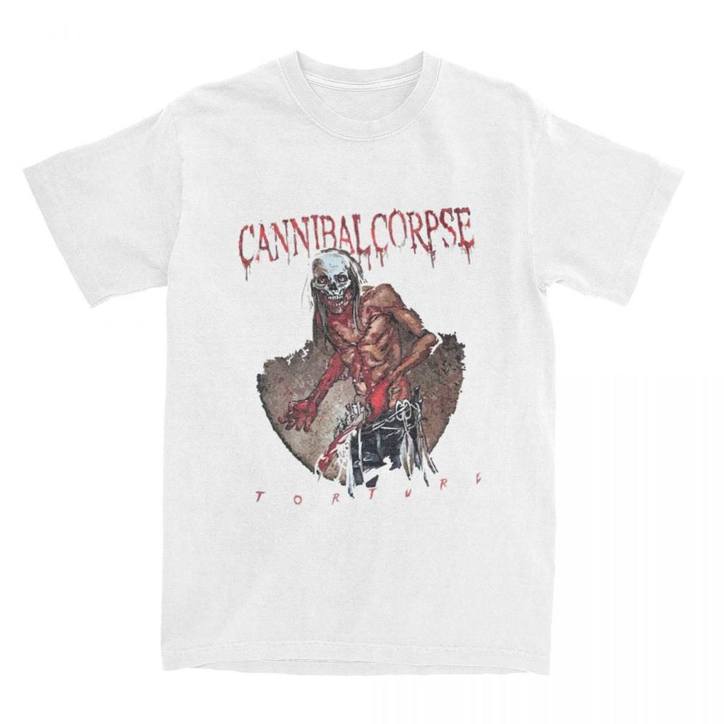Cannibal Corpse Folter T-Shirts Merch Herren Damen 100% Baumwolle Vintage T-Shirt Kurzarm Kleidung Original