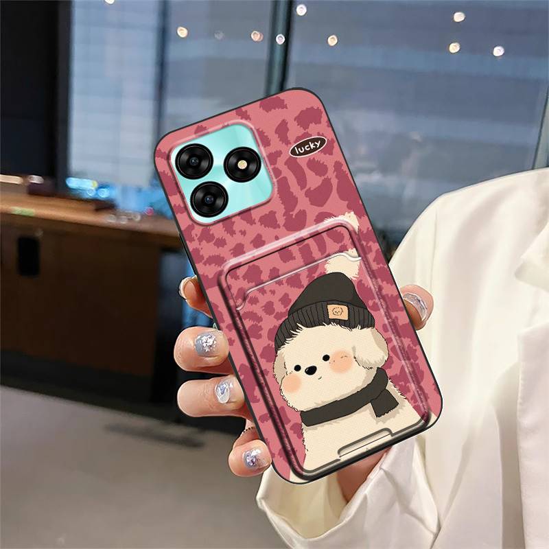 Shockproof TPU Phone Case For UMIDIGI G5/G5A Dirt-resistant Cartoon Card Slot Cute Graffiti Full Wrap Anti-dust Durable