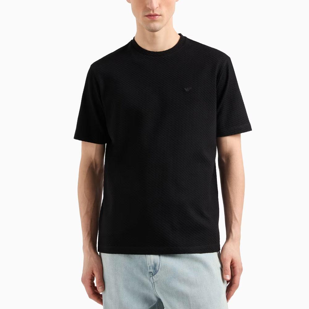 EMPORIO ARMANI T-Shirts Men's Black Crew Neck Moderate EM001728-AF14874-FC039