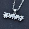 SAVADF Hip Hop Full Diamond Letter Pendant Necklace for Men K1133