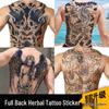 Waterproof Hannya Guardian Herbal Semi-Permanent Back Tattoo Sticker for Men & Women - Long-Lasting Juice Design