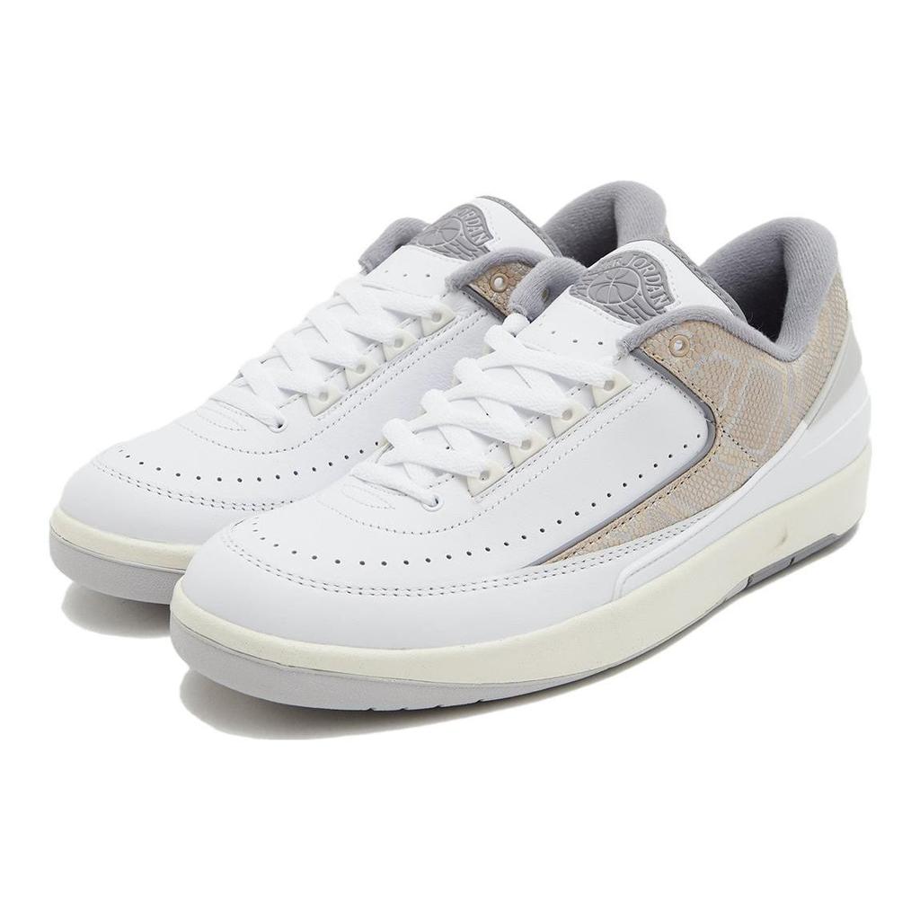 Air Jordan 2 Retro Low Python Erkek Spor Ayakkabı Beyaz Çimento-Gri Sanddrift DV9956-100