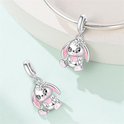 Authentique Magnifique Charme Cuivre Lapin de Jardin Pendentifs Perle Convient aux Bracelets Bijoux pour Femmes Artisanat DIY Cadeaux