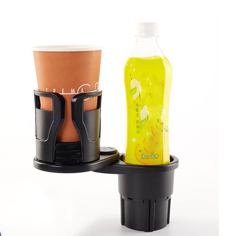 Suport multifuncțional 2 în 1 pentru pahar de mașină, adaptor expandor rotativ la 360 de grade, suport dublu multifuncțional pentru apă, mașină