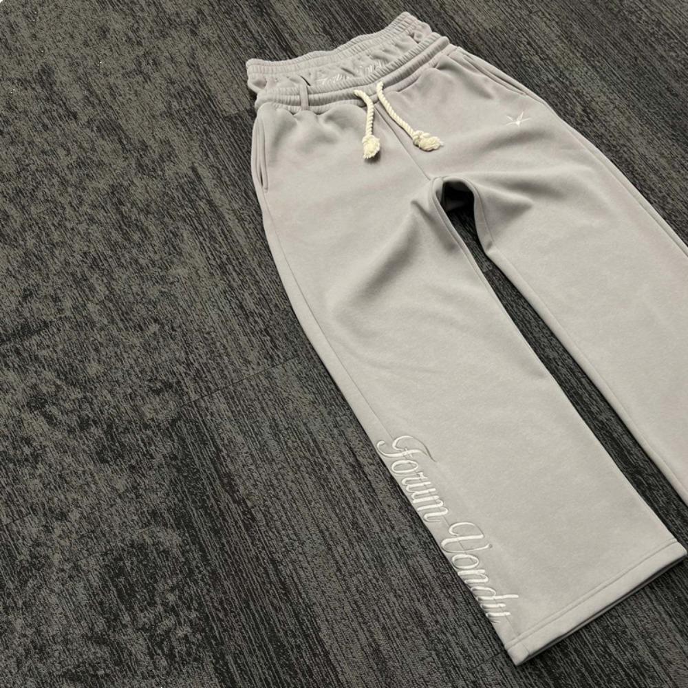 Y2K Herre Joggebukser Gotisk Trendy Dobbel Midje Unisex Joggebukser Hip Hop Amerikansk Stil Retro High Street Casual Treningsbukser