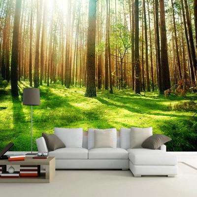 Forest Wallpaper Fantasy Sunshine Forest Mural Hd Natural Scenery Wallpaper Living Room Bedroom Children'S Room 3d Mural Decoration