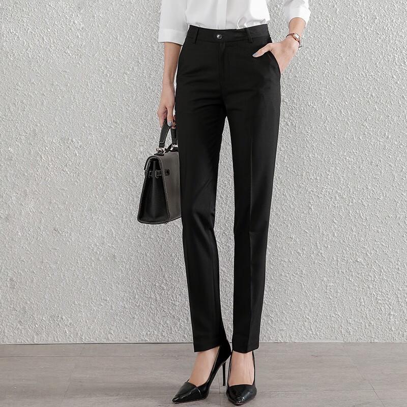 Women s Professional Straight-Leg Work Trousers L