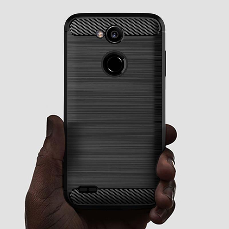 Silicone Case for LG X5 2018 K10 Power Shockproof Carbon Fiber Phone Cover for Lg X Power 2 LG X Power3 Soft TPU Cases