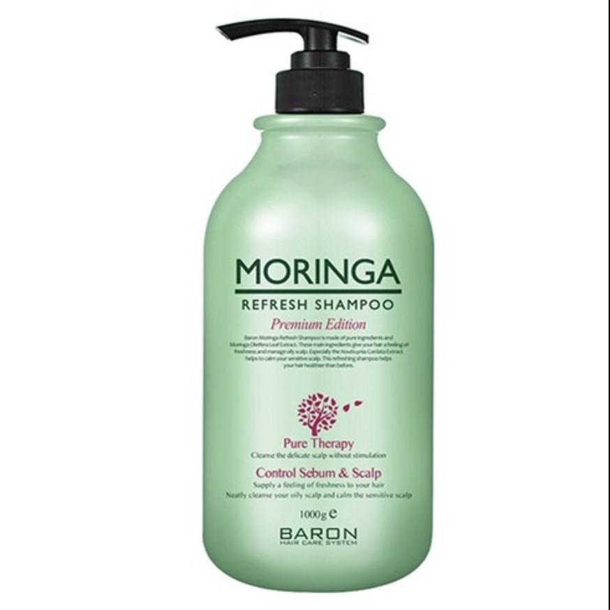 [Baron] Moringa Reparierendes / Erfrischendes Shampoo, Die Rose / Kirschblüte Limitierte Edition (1.000g) 1L Refresh-1000g