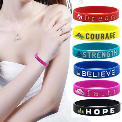 Braccialetto Ispirazionale Forza Credi Braccialetti in Gomma Sogni Motivazionali Braccialetti in Silicone