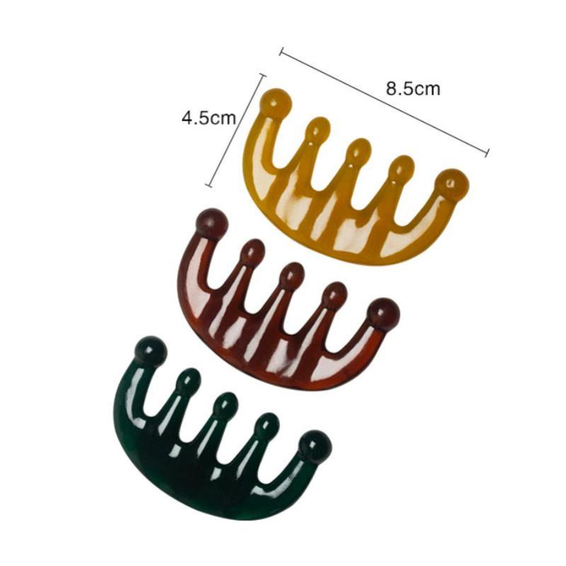 Resin Massage Scalp Comb Hair Brush Massage Comb Scalp Meridian Comb For Stress Relief