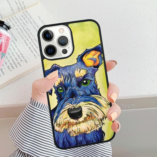 Cute Pet Dog Miniature Schnauzer phone Case For iPhone 17 Air 16 15 14 Plus apple 16 11 12 13 Pro Max coque