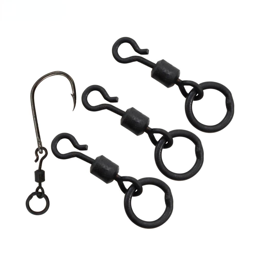 500 Piece In Bulk Carp Fishing Swivels Snaps Round Quick Change Ring Swivels Fishing Accessories AE009