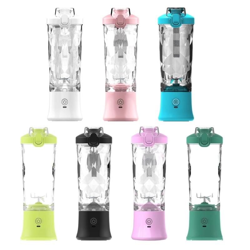600ml Smoothie Blender Portable USB Rechargeable Juicer with High Speed Motor Mixing Cup for Protein Shakes and Juices