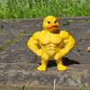 Estatua Pato Musculoso - Decoración de Escritorio 3D, Linda Figurita Caprichosa para Estantería, Decoración Multifuncional para Interior/Exterior, Accesorio para el Hogar