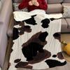 Creme-Kuhfell-Flanell-Decke Warm Weich Halloween Weihnachten Sofa Warm Gemütlich Dekorative Deko Geschenk für Alle Jahreszeiten