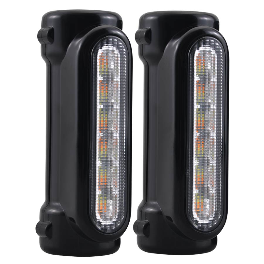 For Harley Victory Others Models with Bars Motorcycle Accessories 1.25'' Left & Right Crash Bar Turn Signal Light Running Light