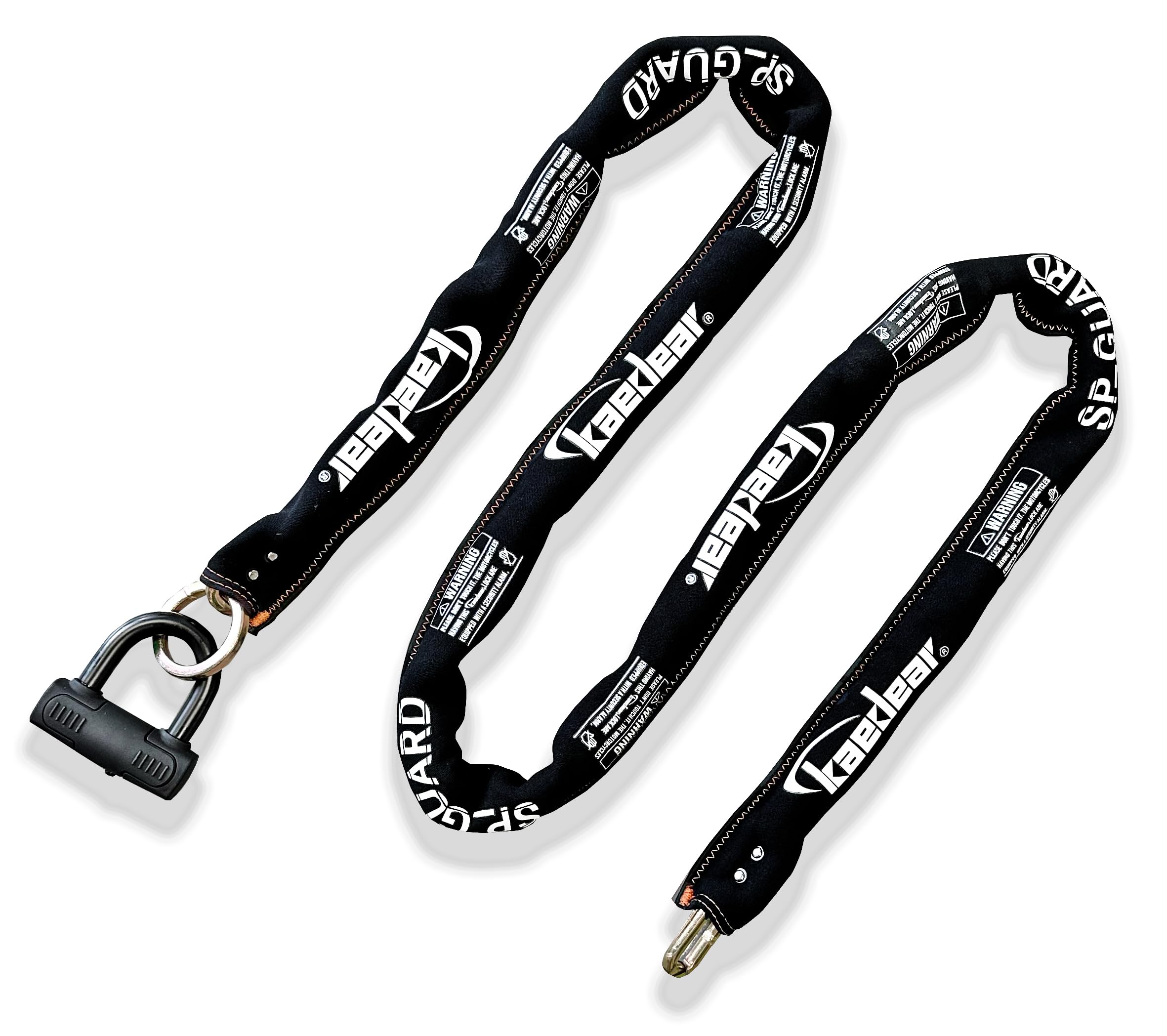 

Kaedear Motorcycle Chain Key Square Padlock 2500mm SP-GUARD Lock, Lock, Chain, Padlock, Chain, 9mm, Heavy-Duty Cylinder, Anti-Theft, Included, чёрный