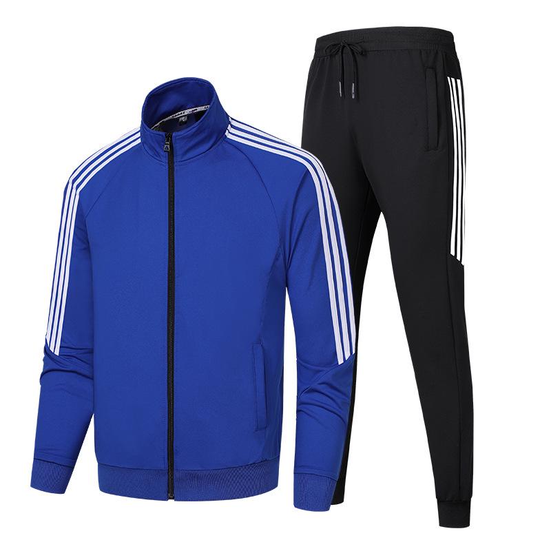 Men's Slim Fit Casual Set: Korean Style Teen Solid Color Sportswear for Spring & Autumn