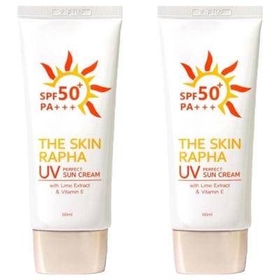 THE SKIN Rapha UV Perfect Sonnencreme (2er Set) - SPF50+ PA+++ Hoher Schutz & Feuchtigkeitsspendende Sonnencreme, 60ml x 2