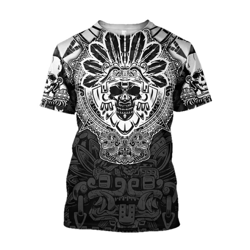 Fashion Vintage Men's T Shirt Harajuku Print O Neck Oversized T-Shirts Man Clothing Summer Casual Short Sleeve Streetwear Tops