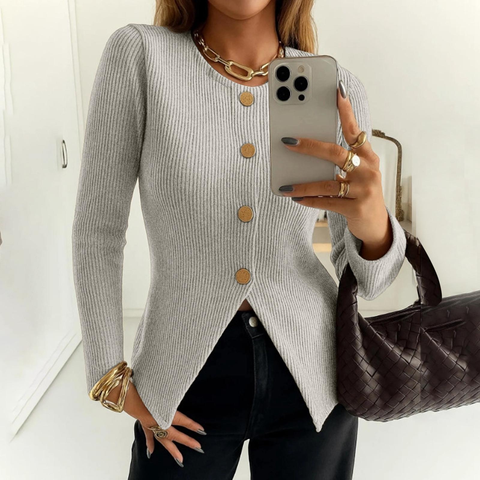 

Women s Fashionable Long Sleeve Elegant Commuting And Casual Top S