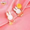 Kawaii Miffy Rabbit Cartoon Instagram Cute Balloon Rabbit Metal Colored Coat Backpack Creative Accessory Gift