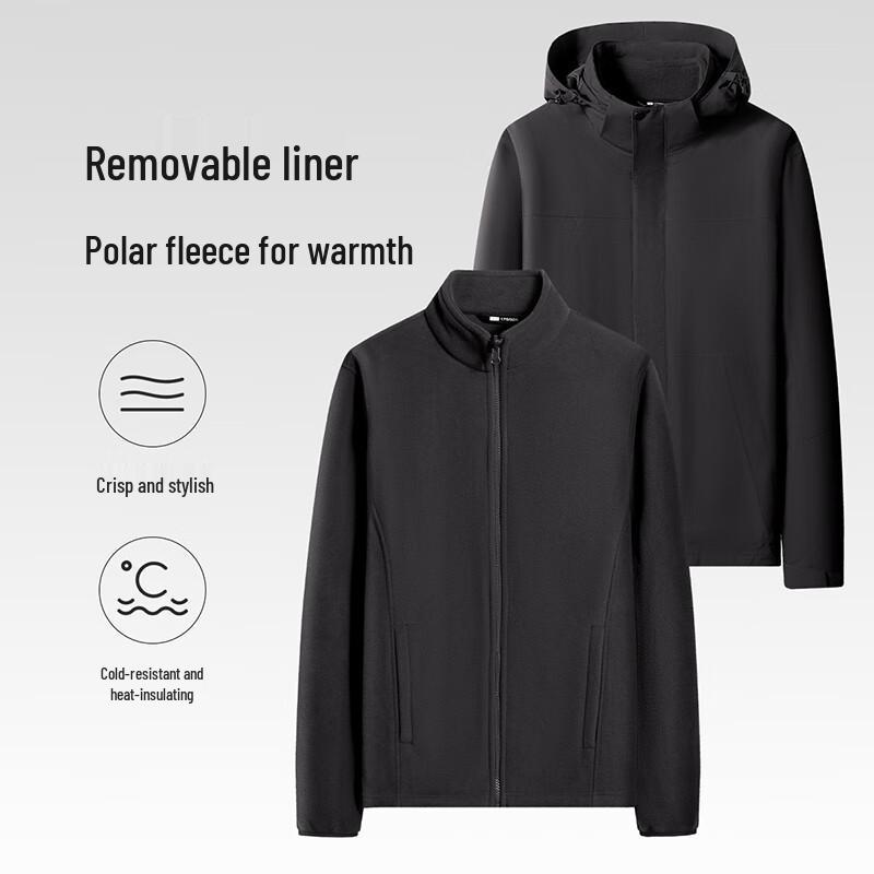 Shanshan Unisex 3-in-1 Outdoor Windproof Waterproof Fleece Jacket