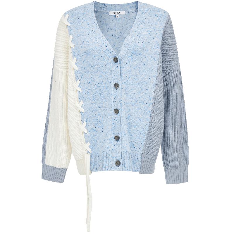 

ONLY Women s 2025 Autumn Patchwork V-Neck Cardigan M