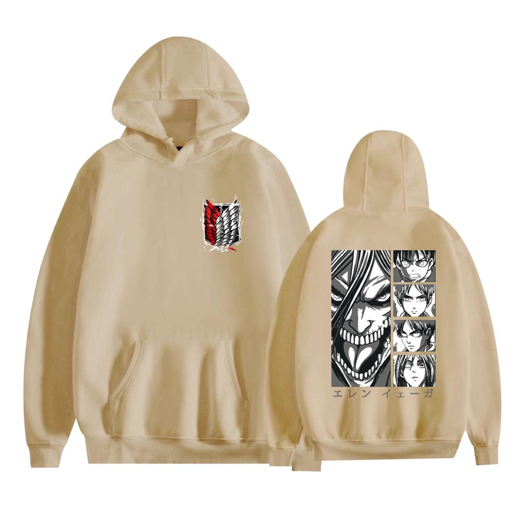 Attack on Titan Anime Printed Men's Fashion Long Sleeve Hoodie Cartoon Sweatshirt
