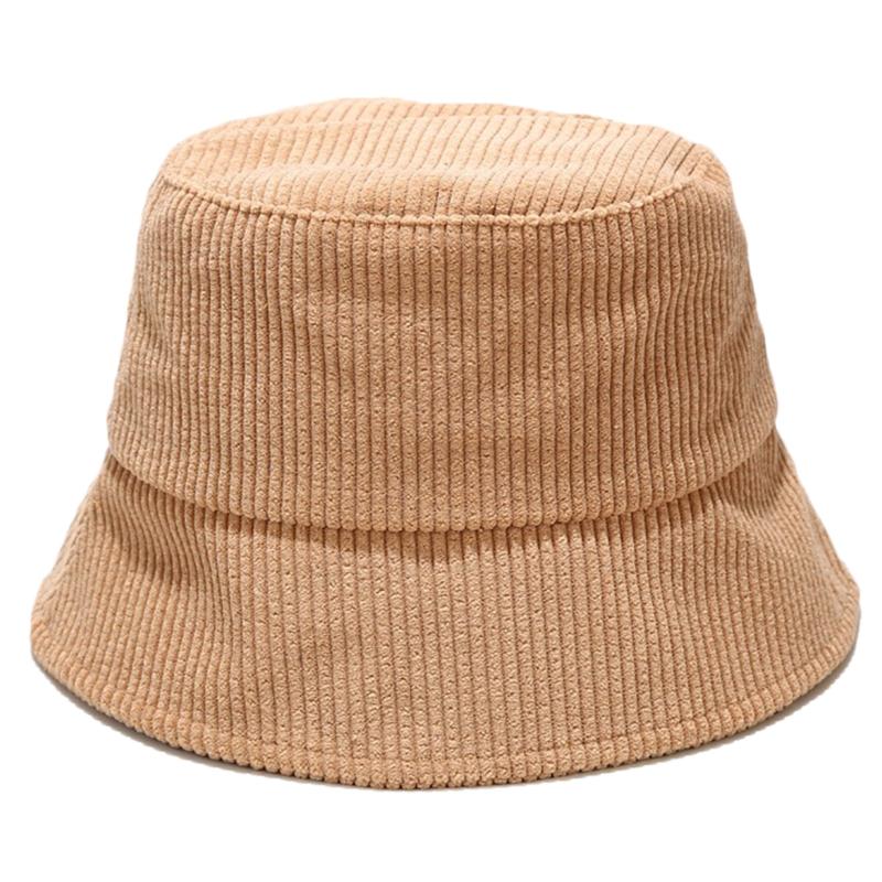 Adult Winter Ribbed Velvet Bucket Hat 